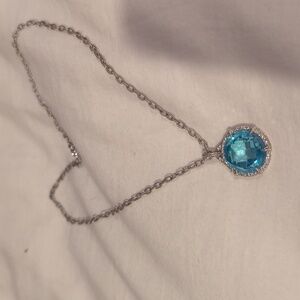 Judith Ripka Sky Blue Crystal with white sapphires 925